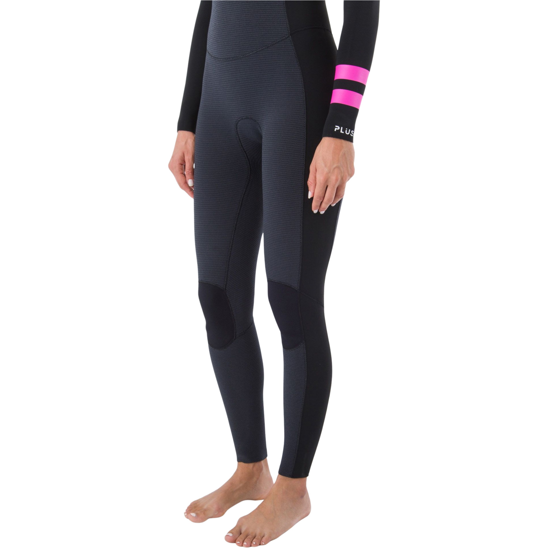 2026 Hurley Womens Plus 3/2mm Chest Zip Wetsuit WFS0012302 - Black / Graphite